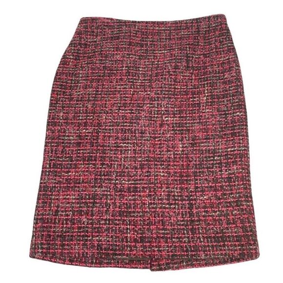 Talbots Tweed Pencil Skirt size 4P Coral Brown - Picture 1 of 7